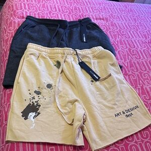 Tan and Black Men Shorts NOV MEN